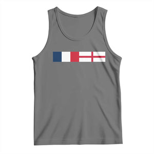 France England Dual Flag Graphic Tank Top Anglo English French Heritage Mixed Roots Pride Match Day TS02 Black Heather Print Your Wear