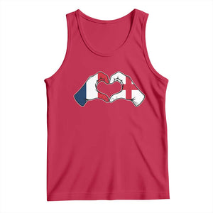 Proud Fance England Heritage Hand Heart Graphic Tank Top French English Anglo Roots Cross Border Love Unity TS02 Red Print Your Wear