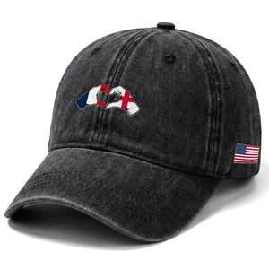 Proud Fance England Heritage Hand Heart Graphic Washed Cotton Baseball Cap French English Anglo Roots Cross Border Love Unity TS02 Print Your Wear
