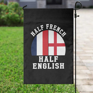 Half French Half English Split Flag Graphic Garden Flag Patriotic Anglo England France Dual Heritage DNA Ancestry TS02 Print Your Wear