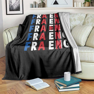 FRA ENG France England Flag Graphic Throw Blanket French English Typographic Dual Heritage Pride Match Day TS02 Print Your Wear
