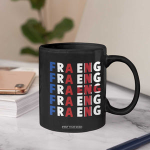 FRA ENG France England Flag Graphic Coffee Mug French English Typographic Dual Heritage Pride Match Day TS02 Print Your Wear