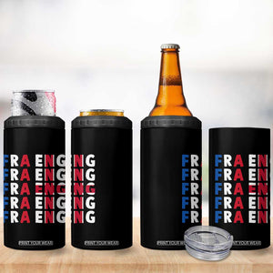 FRA ENG France England Flag Graphic 4 in 1 Can Cooler Tumbler French English Typographic Dual Heritage Pride Match Day TS02 Print Your Wear