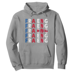 FRA ENG France England Flag Graphic Hoodie French English Typographic Dual Heritage Pride Match Day TS02 Sport Gray Print Your Wear