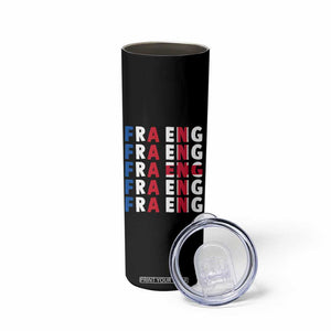 FRA ENG France England Flag Graphic Skinny Tumbler French English Typographic Dual Heritage Pride Match Day TS02 Print Your Wear