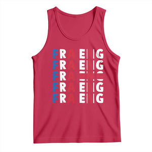 FRA ENG France England Flag Graphic Tank Top French English Typographic Dual Heritage Pride Match Day TS02 Red Print Your Wear