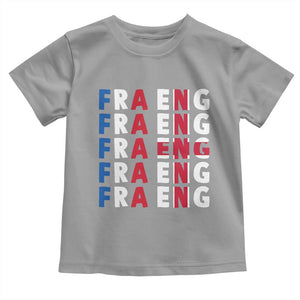 FRA ENG France England Flag Graphic Toddler T Shirt French English Typographic Dual Heritage Pride Match Day TS02 Sport Gray Print Your Wear
