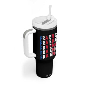 FRA ENG France England Flag Graphic Tumbler With Handle French English Typographic Dual Heritage Pride Match Day TS02 Print Your Wear