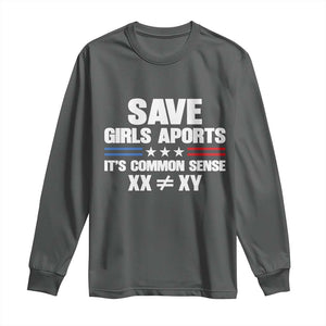 Save Girls Sports Its Common Sense XX Not Equal XY Long Sleeve Shirt Biological Science Varsity Athletic Graphic