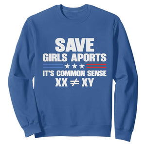Save Girls Sports Its Common Sense XX Not Equal XY Sweatshirt Biological Science Varsity Athletic Graphic