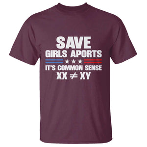 Save Girls Sports Its Common Sense XX Not Equal XY T Shirt Biological Science Varsity Athletic Graphic