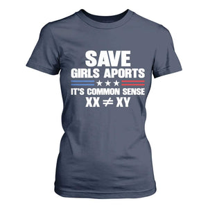 Save Girls Sports Its Common Sense XX Not Equal XY T Shirt For Women Biological Science Varsity Athletic Graphic