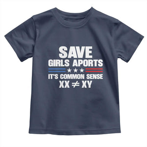 Save Girls Sports Its Common Sense XX Not Equal XY Toddler T Shirt Biological Science Varsity Athletic Graphic