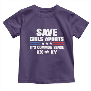 Save Girls Sports Its Common Sense XX Not Equal XY Toddler T Shirt Biological Science Varsity Athletic Graphic