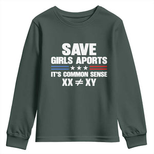 Save Girls Sports Its Common Sense XX Not Equal XY Youth Sweatshirt Biological Science Varsity Athletic Graphic