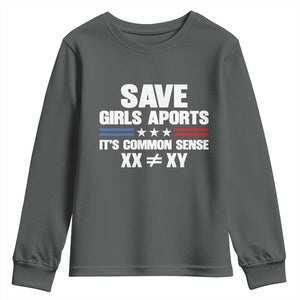 Save Girls Sports Its Common Sense XX Not Equal XY Youth Sweatshirt Biological Science Varsity Athletic Graphic