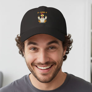 Funny F Caw F Chicken Meme Classic Cap Sarcastic Middle Finger Offensive Humor Dad Hat Printyourwear