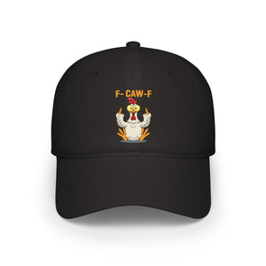 Funny F Caw F Chicken Meme Classic Cap Sarcastic Middle Finger Offensive Humor Dad Hat Classic Cap Universal Fit Black Printyourwear