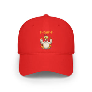 Funny F Caw F Chicken Meme Classic Cap Sarcastic Middle Finger Offensive Humor Dad Hat Classic Cap Universal Fit Red Printyourwear