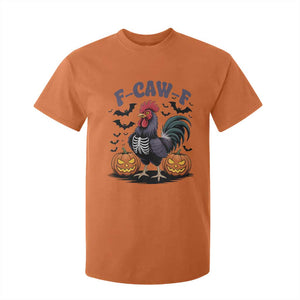 F Caw F Halloween Chicken Skeleton T Shirt For Kid Spooky Funny Rooster Meme TS02 Orange Print Your Wear