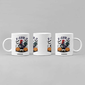 F Caw F Halloween Chicken Skeleton Coffee Mug Spooky Funny Rooster Meme TS02 Print Your Wear