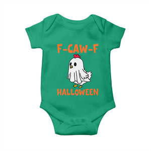 F Caw F Ghost Chicken Costume Baby Onesie Funny Cute Halloween Poultry Lover TS02 Irish Green Print Your Wear