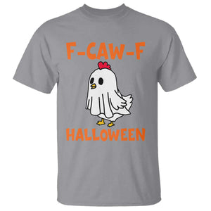 F Caw F Ghost Chicken Costume T Shirt Funny Cute Halloween Poultry Lover TS02 Sport Gray Print Your Wear