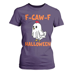 F Caw F Ghost Chicken Costume T Shirt For Women Funny Cute Halloween Poultry Lover TS02 Purple Print Your Wear