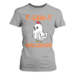 F Caw F Ghost Chicken Costume T Shirt For Women Funny Cute Halloween Poultry Lover TS02 Sport Gray Print Your Wear