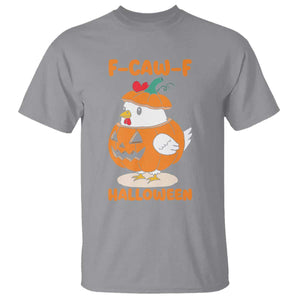 F Caw F Chicken Cute Halloween Costume T Shirt Funny Jack O LAttern Poultry Meme Fall Vibes TS02 Sport Gray Print Your Wear