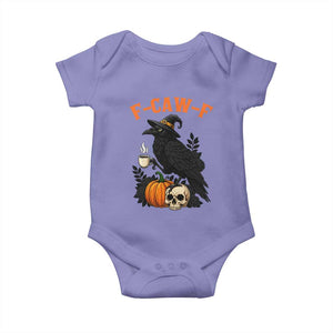 F Caw F Raven Witch Coffee Baby Onesie Funny Halloween Sarcastic Gothic Bird with Attitude TS02 Violet Print Your Wear