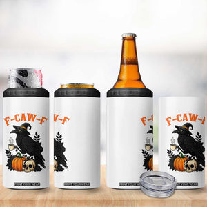 F Caw F Raven Witch Coffee 4 in 1 Can Cooler Tumbler Funny Halloween Sarcastic Gothic Bird with Attitude TS02 Print Your Wear
