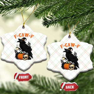 F Caw F Raven Witch Coffee Ceramic Ornament Funny Halloween Sarcastic Gothic Bird with Attitude TS02 Print Your Wear