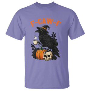 F Caw F Raven Witch Coffee T Shirt Funny Halloween Sarcastic Gothic Bird with Attitude TS02 Violet Print Your Wear