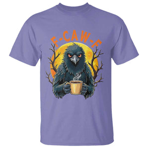 F Caw F Raven Coffee T Shirt Funny Halloween Sarcastic Gothic Bird with Attitude TS02 Violet Print Your Wear