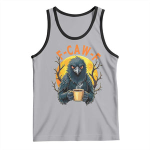 F Caw F Raven Coffee Tank Top Funny Halloween Sarcastic Gothic Bird with Attitude TS02 Athletic Heather Black Print Your Wear