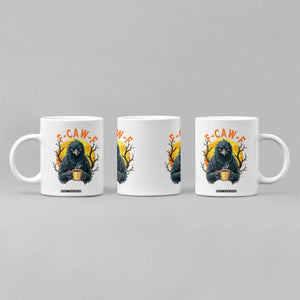 F Caw F Raven Coffee Coffee Mug Funny Halloween Sarcastic Gothic Bird with Attitude TS02 Print Your Wear