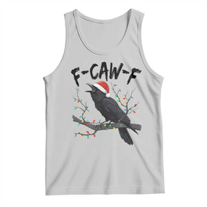 F Caw F Raven Christmas Tank Top Funny Dark Holiday Humor Spooky Season TS02 Ash Print Your Wear