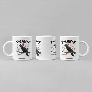 F Caw F Raven Christmas Coffee Mug Funny Dark Holiday Humor Spooky Season TS02 Print Your Wear