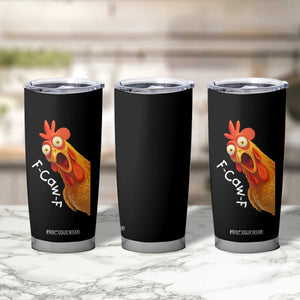 Funny F Caw F Surprise Chicken Meme Tumbler Cup Hilarious Shocked Bird Graphic for Comedy Lovers TS02 Print Your Wear