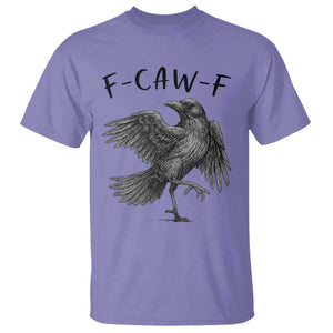 F Caw F Raven Graphic T Shirt Funny Sarcastic Bird with Attitude TS02 Violet Print Your Wear