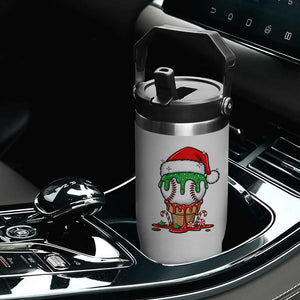 Cute Baseball Christmas Icecream Dripping Flip Straw Tumbler Holiday Ice Cream Cone with Santa Hat TS02 Print Your Wear