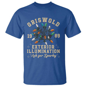 Griswold Christmas Lights T Shirt Exterior Illumination Ask for Sparky Funny Holiday TS02 Royal Blue Print Your Wear