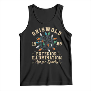 Griswold Christmas Lights Tank Top Exterior Illumination Ask for Sparky Funny Holiday TS02 Black Print Your Wear