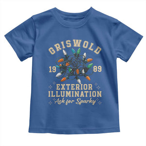 Griswold Christmas Lights Toddler T Shirt Exterior Illumination Ask for Sparky Funny Holiday TS02 Royal Blue Print Your Wear
