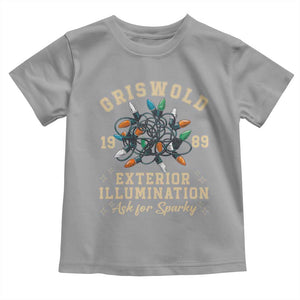 Griswold Christmas Lights Toddler T Shirt Exterior Illumination Ask for Sparky Funny Holiday TS02 Sport Gray Print Your Wear
