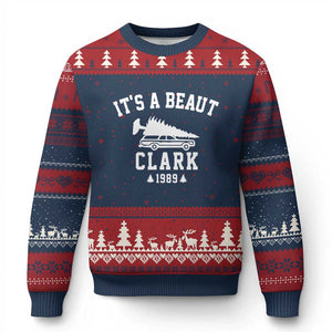 Funny Christmas Its a Beaut Clark Ugly Christmas Sweater Xmas Tree Disaster Griswold Family Holiday TS02 Navy Red Print Your Wear
