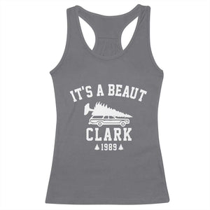 Funny Christmas It’s a Beaut Clark Racerback Tank Top Xmas Tree Disaster Griswold Family Holiday - Print Your Wear