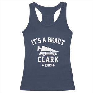 Funny Christmas It’s a Beaut Clark Racerback Tank Top Xmas Tree Disaster Griswold Family Holiday - Print Your Wear