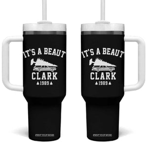 Funny Christmas Its a Beaut Clark Tumbler With Handle Xmas Tree Disaster Griswold Family Holiday TS02 One Size: 40 oz Black Print Your Wear